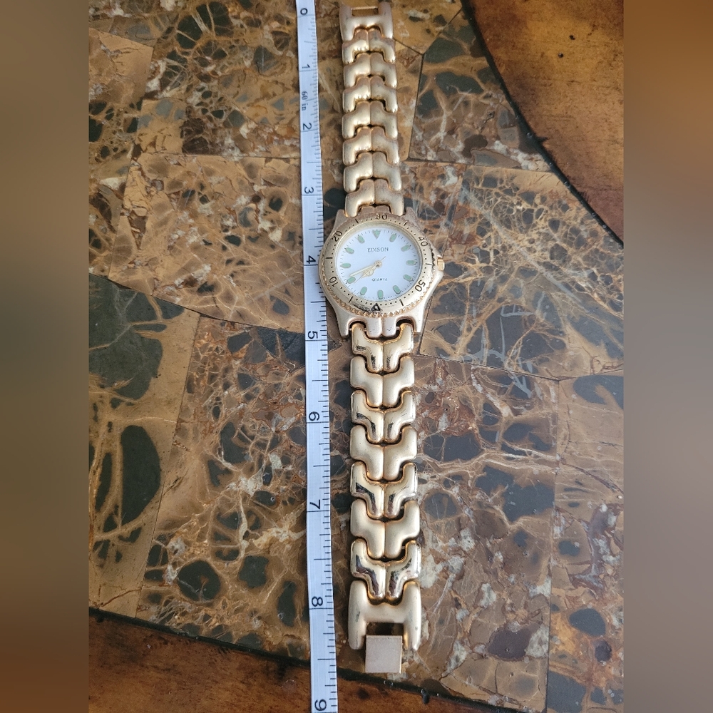 Edison Gold and Cream Watch